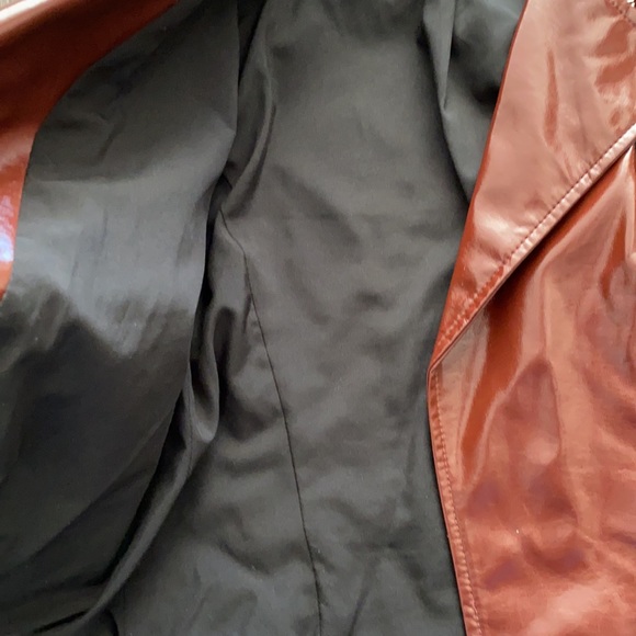 Brown faux leather jacket - Picture 2 of 6